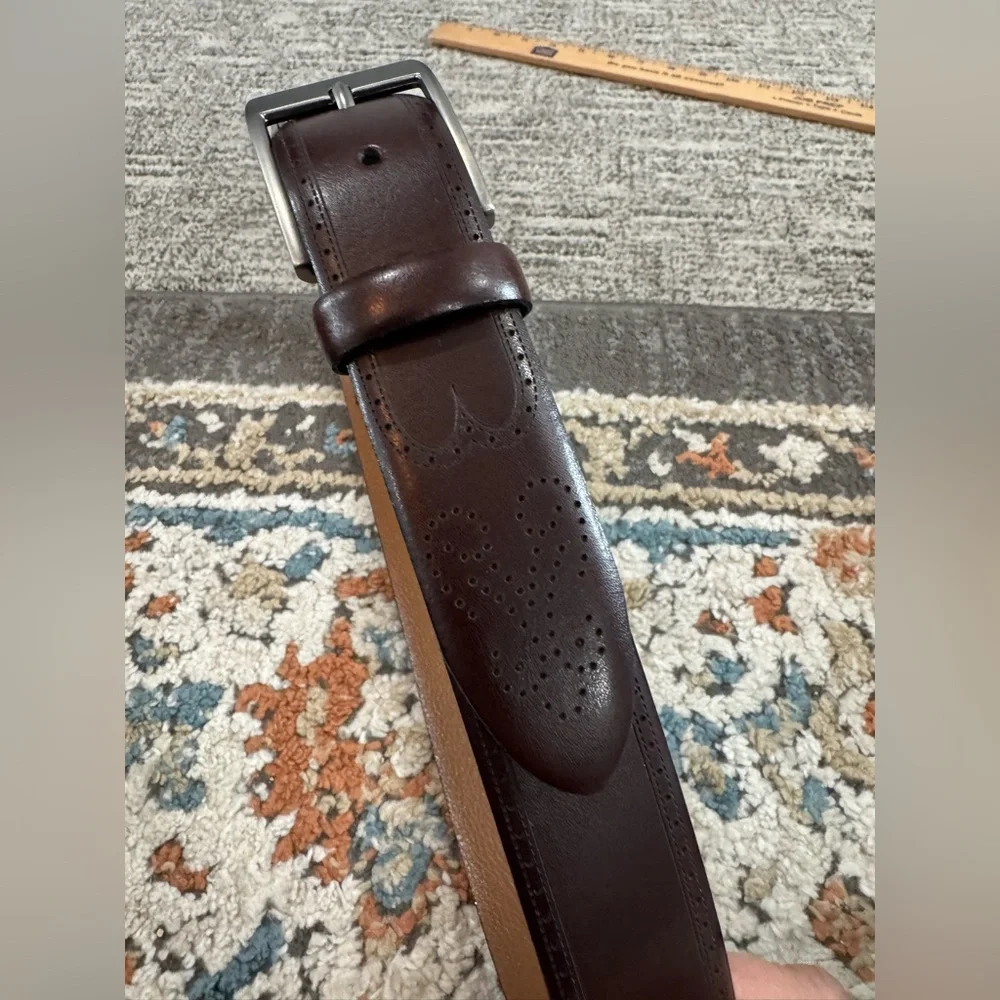 NWT Men's Warehouse ITALIAN LEATHER Belt Brown‎ Size 32/80
